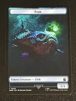 MTG Universes Beyond: Doctor Who Fish/Beast Double-Sided Token 0010/0017 NM - Image 1