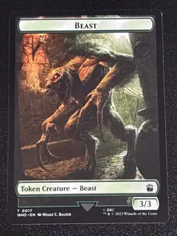 MTG Universes Beyond: Doctor Who Fish/Beast Double-Sided Token 0010/0017 NM - Image 2