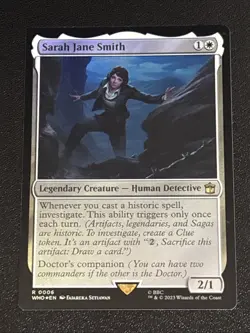 MTG Universes Beyond: Doctor Who Sarah Jane Smith Foil 0006 NM Rare - Image 1