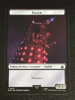 MTG Universes Beyond: Doctor Who Dalek/Clue Double-Sided Token 0012/0023 NM - Image 1
