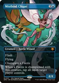 1x Mistbind Clique (131 ECL) - SPG Borderless MTG Special Guests NM Magic Regula - Image 1