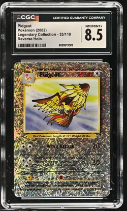 CGC 8.5 Pidgeot 2002 Legendary Collection 33/110 Reverse Holo Pokemon Card - Image 1