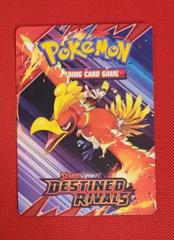Pokemon Destined Rivals Build & Battle Prerelease Trainer Tip Card Ethan's Ho-Oh - Image 1