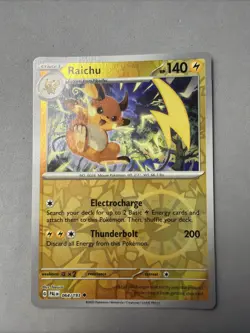 Pokemon TCG * SV Paldea Evolved * 64/193 Raichu REVERSE HOLO Uncommon * NM - Image 1