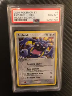 Pokemon Exploud Holo EX Hidden Legends 6/101 PSA 10 GEM MINT - Image 1