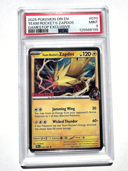 2025 POKEMON DRI EN-DESTINED RIVALS #070 TEAM ROCKET'S ZAPDOS PSA 9 MINT - Image 1