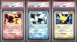 Pokemon Moltres Articuno Zapdos 009 010 011 PLAY PSA 10 Sequential Set! - Image 1