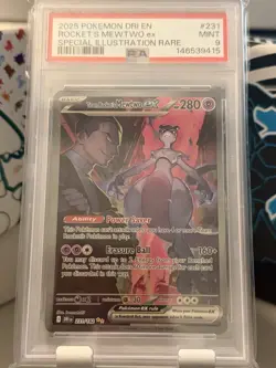 PSA 9 Team Rocket’s Mewtwo ex 231 SIR Destined Rivals 2025 Pokemon – Mint - Image 1