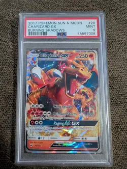 2017 Pokemon Sun & Moon Burning Shadows Charizard GX #20/147 PSA 9 MINT - Image 1