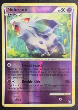 Near Mint Pokemon Nidoran 69/102 Common Reverse Holo 2010 Triumphant - Image 1
