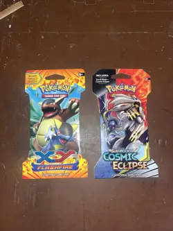 XY FLASHFIRE + COSMIC ECLIPSE -Sleeved Booster Pack-Sealed- Pokemon TCG - Image 1