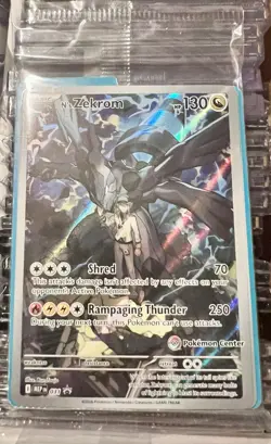 2026 N's Zekrom 031 MEP Ascended Heros ETB Promo Pokemon Center Stamp SEALED - Image 1