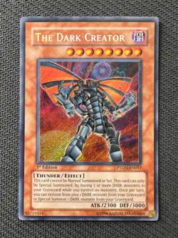 Yugioh The Dark Creator 1st Edition Secret Rare PTDN-EN017 LP/NM - Image 1