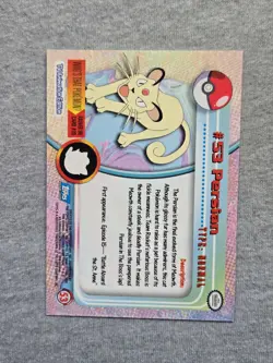 Persian #53 Topps 1999 Series 1 Blue Logo Label 1st Print Pokemon Card - Image 2