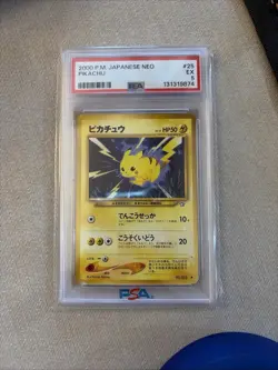 2000 Pokemon Japanese Neo Pikachu #25 PSA 5 Graded Card - Image 1