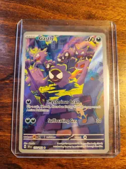 Pokemon Gastly Illustration Rare SV05 Temporal Forces Holo Card 177/162 60 HP - Image 1