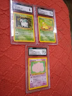 3 Pack Lot Graded Vintage Pokemon Cards - Image 1