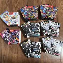 EMPTY Lot of 8 Pokemon Booster Bundles Scarlet & Violet Assorted NO PACKS/CARDS - Image 1