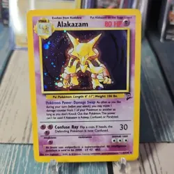 Pokemon TCG Alakazam 1/130 Base Set 2 Holo Rare WOTC Vintage NM-LP - Image 1