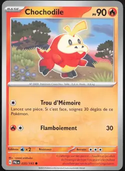 Carte Pokemon Chochodile 035/193 Evolutions a Paldea Francais - Image 1