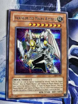 YuGiOh Valkyrion the Magna Warrior SDD-001 Prismatic Secret Rare - Image 1