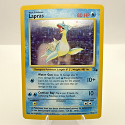 Pokemon TCG Lapras Fossil Holo Rare Card 10/62 DMG - Image 1