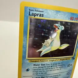 Pokemon TCG Lapras Fossil Holo Rare Card 10/62 DMG - Image 2
