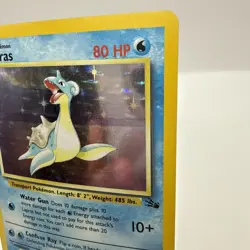 Pokemon TCG Lapras Fossil Holo Rare Card 10/62 DMG - Image 3