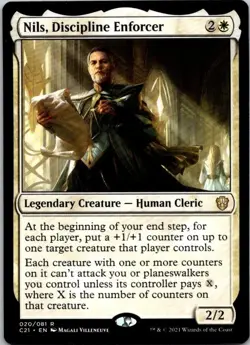 MTG Magic The Gathering Nils Discipline Enforcer Commander 2021 Played See Scan - Image 1