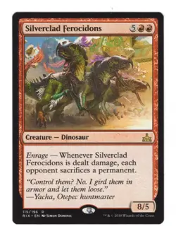 [1x] Silverclad Ferocidons - Near Mint, English - Rivals of Ixalan MTG Magic - Image 1