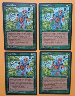 Magic the Gathering MTG Ice Age NATURE'S LORE X4 U LP/EX 1995!! - Image 1