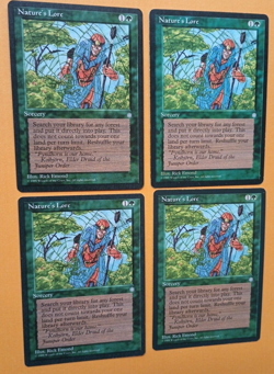 Magic the Gathering MTG Ice Age NATURE'S LORE X4 U LP/EX 1995!! - Image 2
