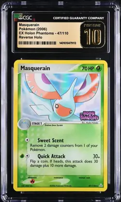 2006 POKEMON EX HOLON PHANTOMS MASQUERAIN REVERSE HOLO CGC 10 PRISTINE POP 2! - Image 1