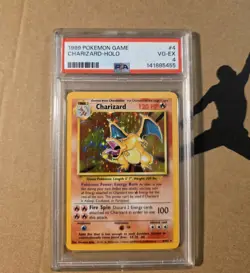 Beautiful 1999 Pokemon TCG Charizard 04/102 Base Set Holo PSA 4 - Image 1