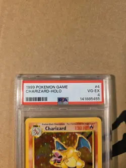Beautiful 1999 Pokemon TCG Charizard 04/102 Base Set Holo PSA 4 - Image 3