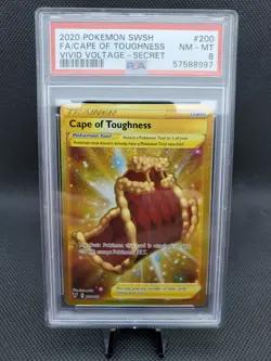 2020 Pokemon Game Vivid Voltage - FA Secret - 200 Cape of Toughness PSA 8 NM-MT - Image 1