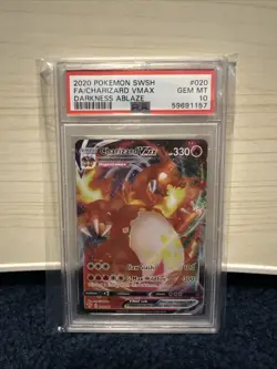 2020 POKEMON SWORD & SHIELD DARKNESS ABLAZEFULL ART/CHARIZARD VMAX 020 PSA 10 - Image 1