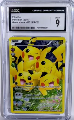 Pokemon XY PIKACHU Generations Radiant Collection RC29/RC32 CGC 9 🌿 MINT - Image 1