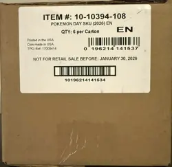 2 Sealed Cases of Pokemon TCG Pokemon Day 2026 Collection Boxes 6 Boxes Per Case - Image 2
