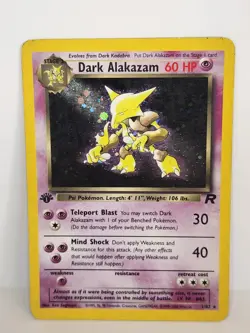 Pokemon TCG Dark Alakazam 18/82 Team Rocket 1st Edition Holo Rare - Image 1