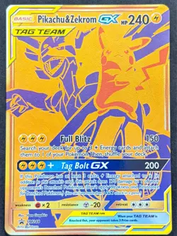 Pokemon Pikachu & Zekrom GX Tag Team SM248 Sun & Moon Promo NM. - Image 1
