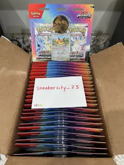 🔥 Pokemon Prismatic Evolutions 2-Pack Blister Eevee/Coin SEALED CASE (24 Pack) - Image 4