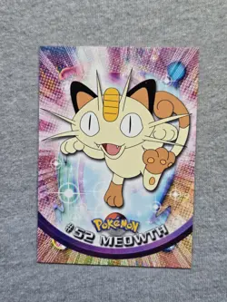 Meowth #52 - 1999 Topps Pokemon TV Animation Edition Series 1 Blue Label - Image 1