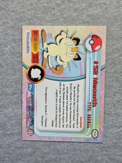 Meowth #52 - 1999 Topps Pokemon TV Animation Edition Series 1 Blue Label - Image 2