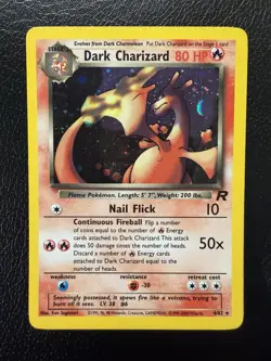 Pokemon TCG Dark Charizard 4/82 Unlimited Team Rocket Holo MP - Image 1