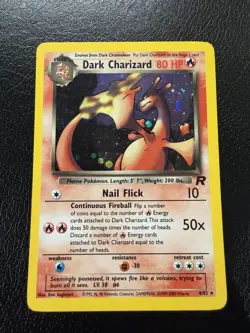 Pokemon TCG Dark Charizard 4/82 Unlimited Team Rocket Holo MP - Image 2