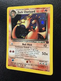 Pokemon TCG Dark Charizard 4/82 Unlimited Team Rocket Holo MP - Image 5