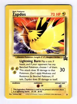 Zapdos WoTC Promo #23 (2023) Promo Promo NM Pokemon - Image 1