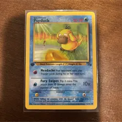 Pokemon TCG Psyduck 1st Edition Base Set 50 HP 1999 Wizards 53/62 - Image 1