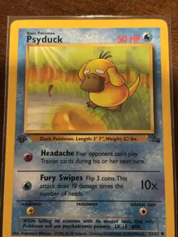 Pokemon TCG Psyduck 1st Edition Base Set 50 HP 1999 Wizards 53/62 - Image 3